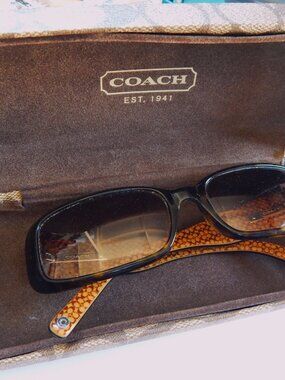 Coach Sunglasses with Case-Tortoiseshell Frame and Signature Logo-Megan (S427)